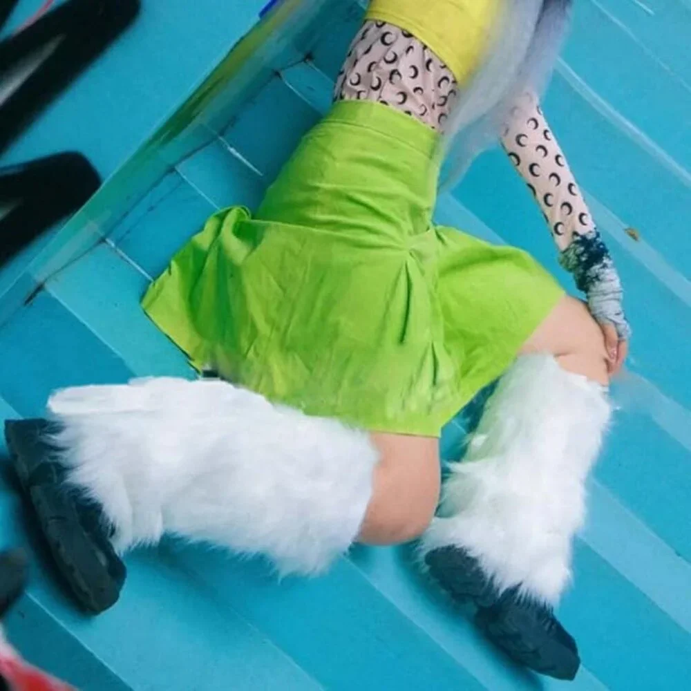 Women Furry Leg Warmers Cuff